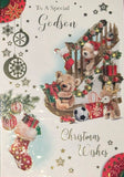 Godson Christmas - Cute Bears On Stairs