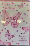 Open Female Birthday - Traditional butterfly