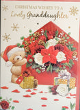 Granddaughter Christmas - Cute Bear and box