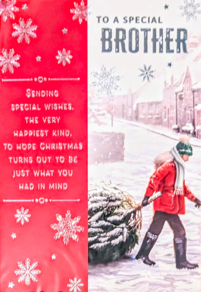 Brother Christmas - Traditional Man Pulling Tree