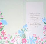 Someone Special Birthday - Slim Traditional Green Flowers