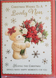 Nan Christmas - Cute Bear and Flowers