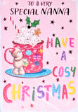 Nanna Christmas - Cute Bear With Hot Chocolate