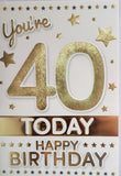 40 Birthday Male - Gold Number Today