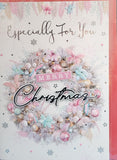Open Christmas - Traditional Pink Wreath
