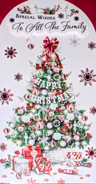 To All The Family Christmas - Slim Traditional Tree & Gifts