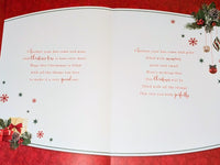 Son & Daughter In Law Christmas - Large 8 Page Traditional Wreath