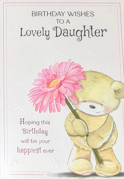 Daughter Birthday - Cute Pink Flower Lovely