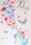 70 Female Birthday - Traditional Perfume & Butterflies