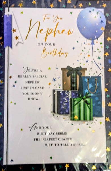 Nephew Birthday - Gifts & Balloons Words