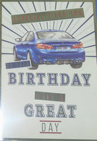 Open Male Birthday - Traditional Car Blue