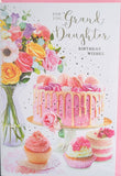 Granddaughter Birthday - Flowers and cake