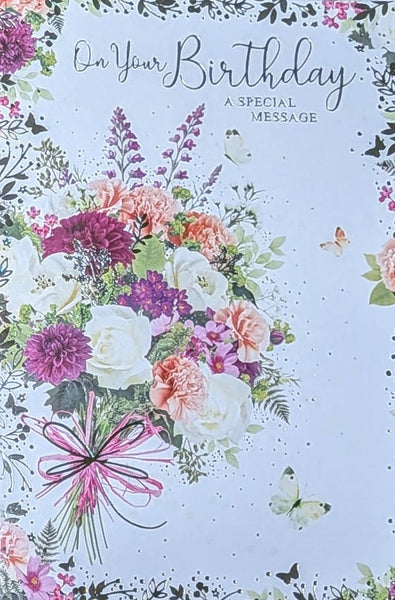 Open Female Birthday - Traditional Flower Bouquet
