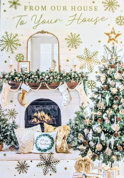 From Our House To Yours Christmas - Traditional Fireplace & Tree