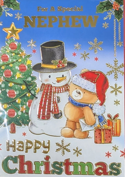 Nephew Christmas - Cute Bear With Snowman