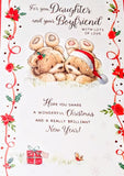 Daughter & Boyfriend Christmas - Cute Bears Lying Down