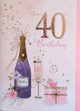 40 Birthday Female - Pink Champagne