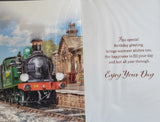 90 Birthday Male - Traditional Train Left