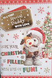 Daddy Christmas - Cute Bear With Tree