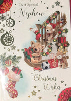 Nephew Christmas - Cute Bears On Stairs