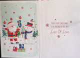 Great Grandson Christmas - Cute Santa and Snowman