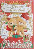 Nannie & Grandad Christmas - Cute Bears With Gifts