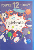 12 Boy Birthday - Blue Sports
