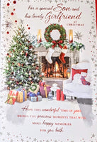 Son & Girlfriend Christmas - Traditional Living Room Words