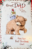Dad Christmas - Cute Bear With Gifts