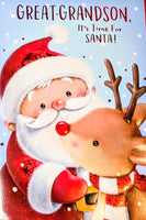 Great Grandson Christmas - Santa & Rudolph