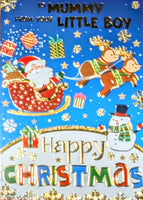 Mummy From Little Boy Christmas - Santa Flying Sleigh