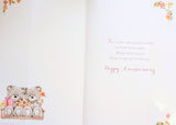 Son & Daughter In Law Anniversary - Cute Bears On Swing