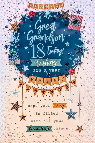 Great Grandson 18 Birthday