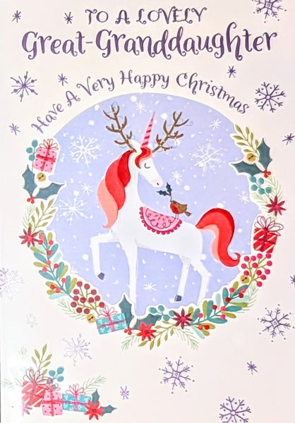 Great Granddaughter Christmas - Unicorn