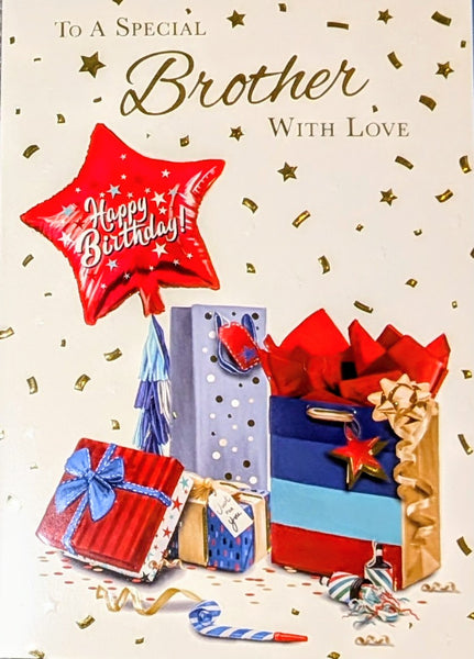 Brother Birthday - Red Balloon & Gifts