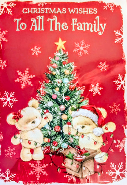 To All The Family Christmas - Cute Tree Red