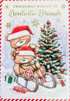 Friends Christmas - Cute Bears On Sledge