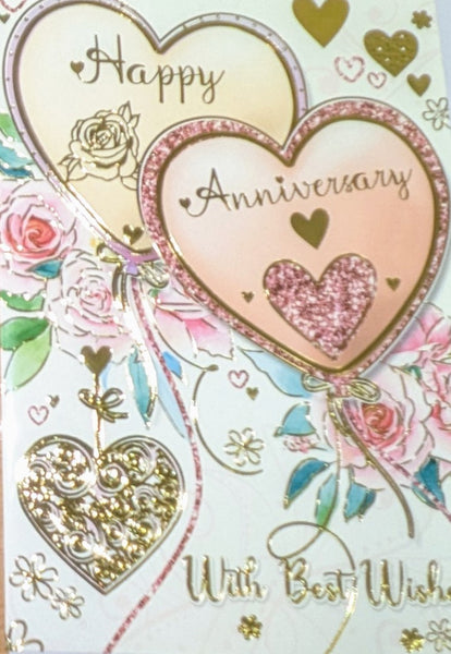 Your Anniversary - Pink & Gold Hearts
