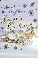 Neighbours Christmas - Traditional Snowy Scene Greetings