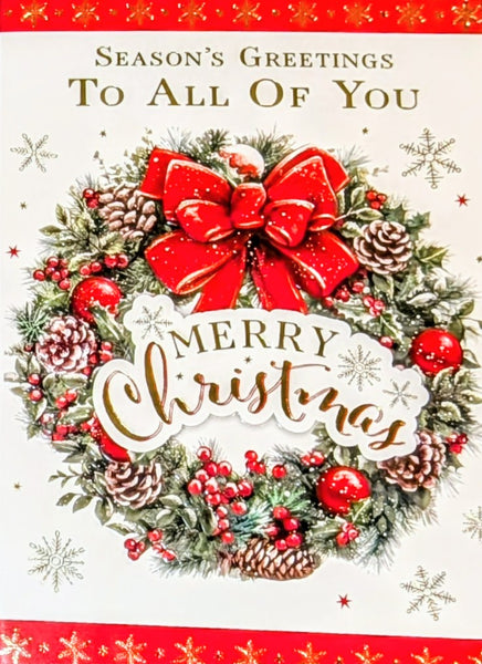 To All Of You Christmas - Traditional  Wreath Merry