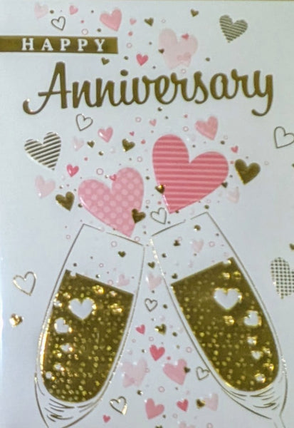 Your Anniversary - Champagne & Hearts Happy