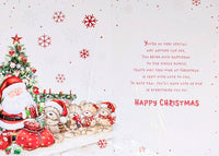Grandson Christmas - Large Cute Santa & Bears