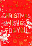 Friend Christmas - Cute Bears Red Wishes