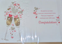 Your Anniversary - Champagne & Hearts Wishes