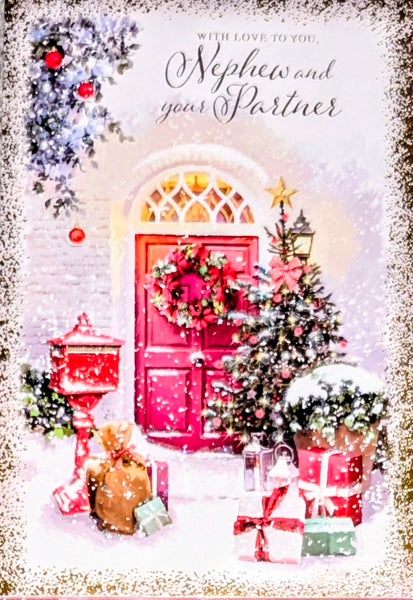 Nephew & Partner Christmas - Traditional Red Door