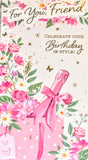 Friend Birthday - Traditional Champagne & Flowers