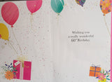 60 Birthday Female - Pink Balloons