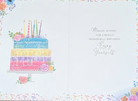 Open Female Birthday - Cake & Candles