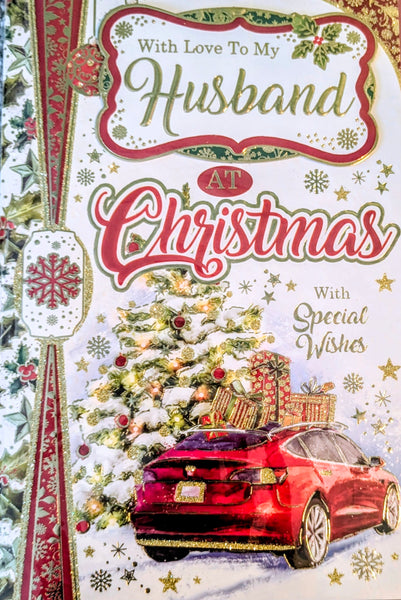Husband Christmas - Traditional Car & Tree