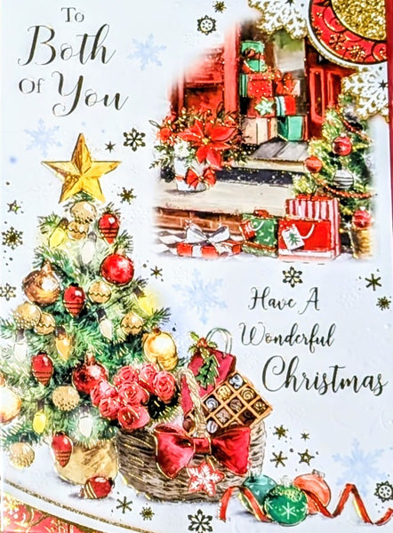 To Both Of You Christmas - Traditional Tree & Gift Basket